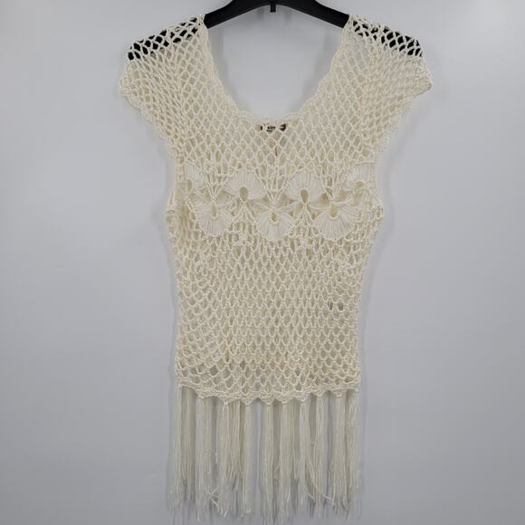 Kirra crochet cover up shirt top size M/L - Picture 1 of 5